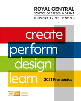 Create Design Perform Learn 2021 Prospectus
