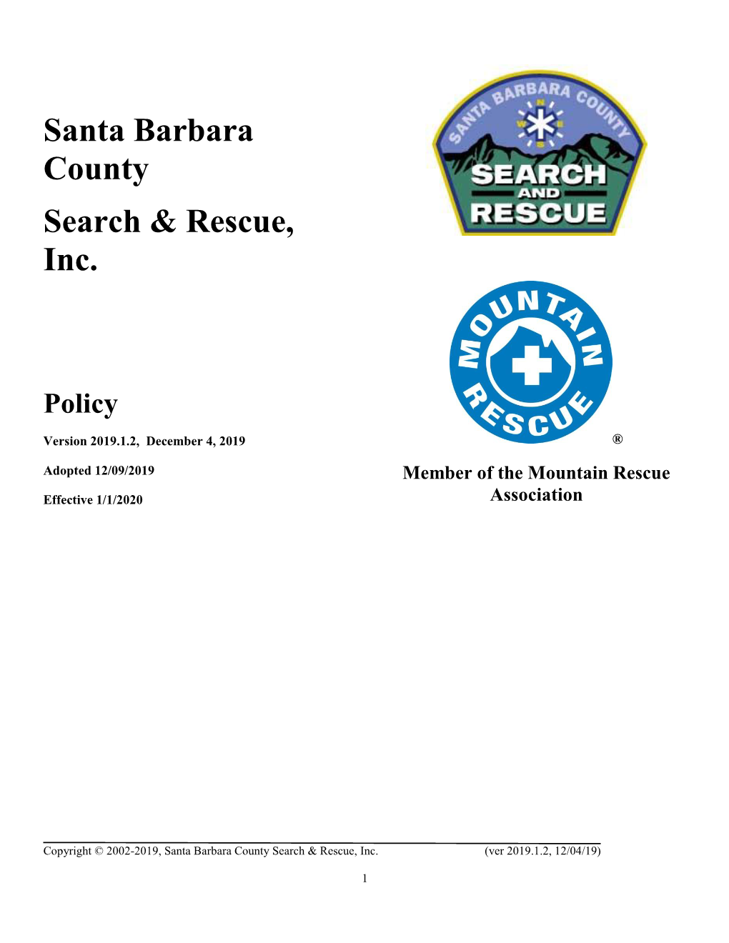 Santa Barbara County Search & Rescue, Inc