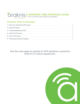 Spanning Tree Protocol Guide for Araknis Networks Equipment