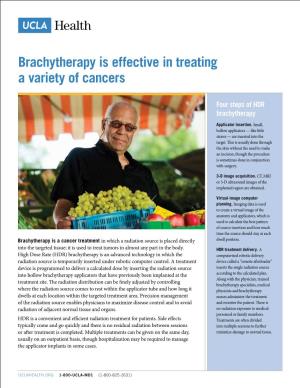 Brachytherapy Is Effective in Treating a Variety of Cancers