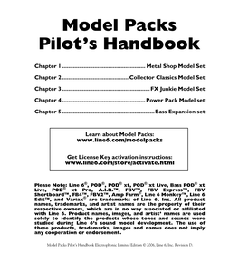 Model Packs Pilot's Handbook