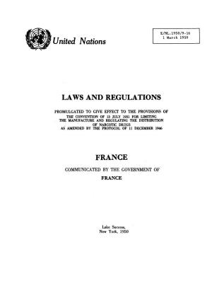 United Nations LAWS and REGULATIONS FRANCE