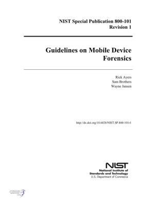 Guidelines on Mobile Device Forensics