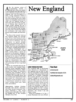 New Englandersthat 2002-2003Was a Return to Business As Usual in the North- New England Temperatezone