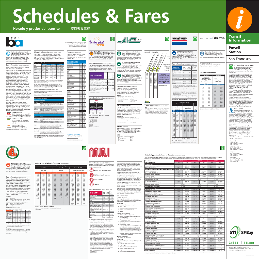 Transit Information Powell Station San Francisco