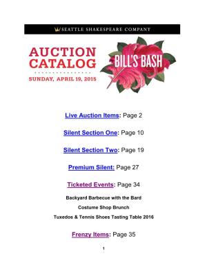 Live Auction Items: Page 2