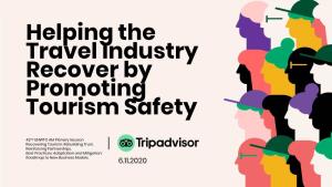 Helping the Travel Industry Recover by Promoting Tourism Safety