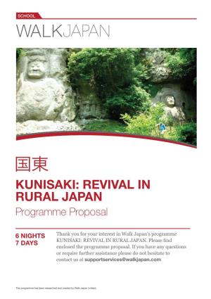 KUNISAKI: REVIVAL in RURAL JAPAN Programme Proposal