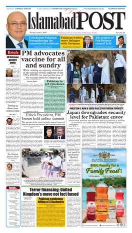 PM Advocates Vaccine for All and Sundry