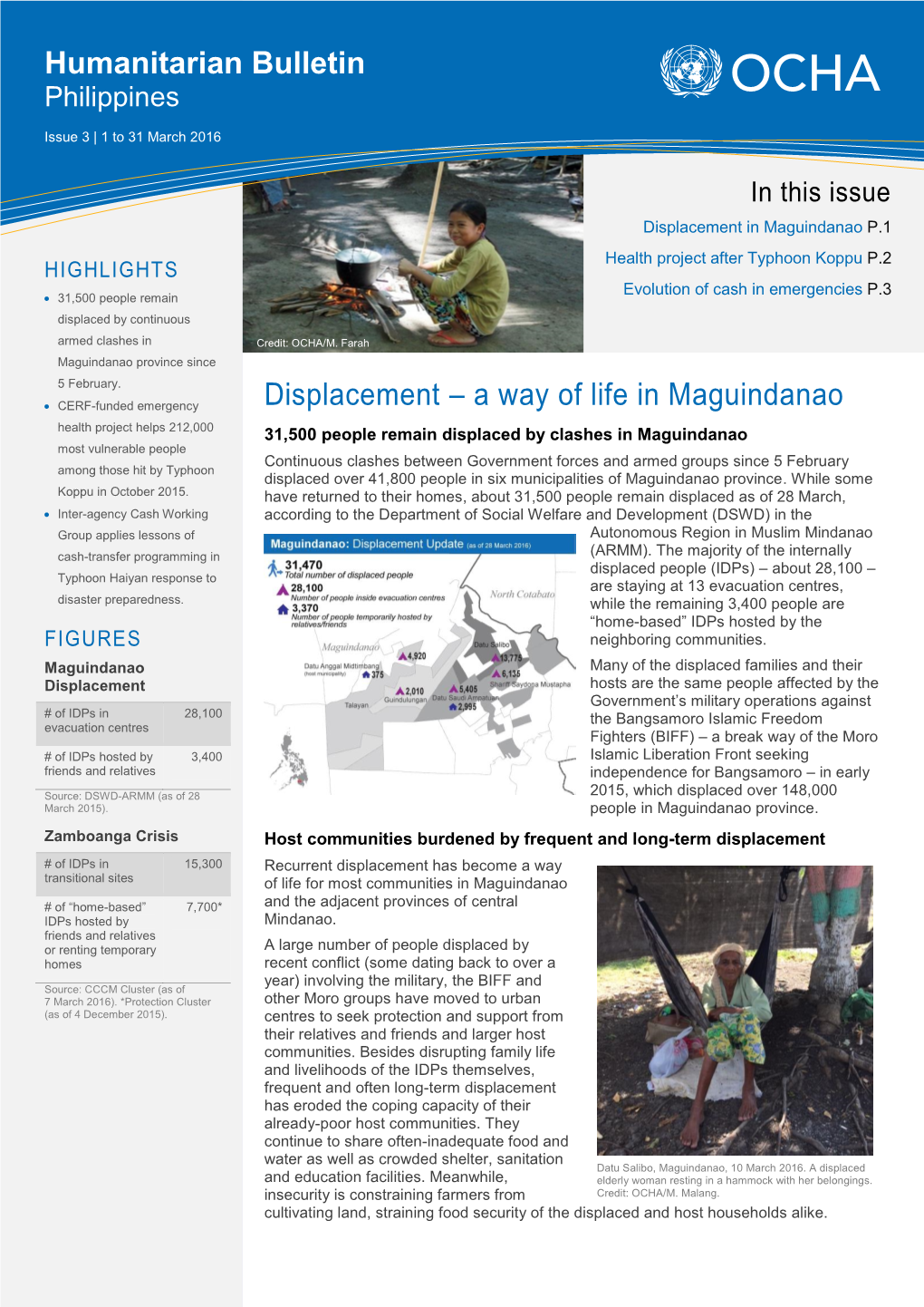 Displacement – a Way of Life in Maguindanao Humanitarian Bulletin