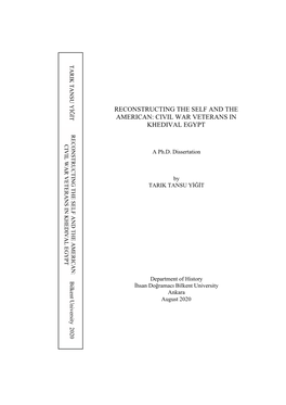 Reconstructing the Self and the American: Civil War Veterans in Khedival Egypt