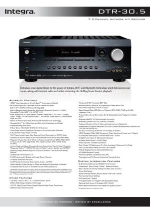DTR-30.5 7.2-Channel Network A/V Receiver