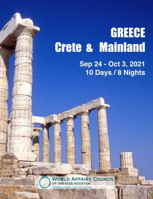 GREECE Crete & Mainland