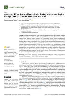 Assessing Urbanization Dynamics in Turkey's Marmara Region Using CORINE Data Between 2006 and 2018