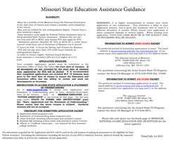 Missouri State Education Assistance Guidance