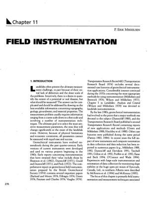 Field Instrumentatiom