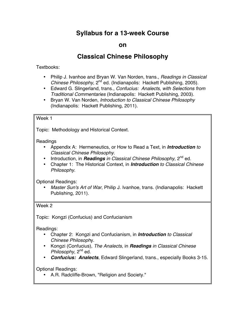 Early Chinese Philosophy