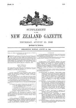 New Zealand Gazette of Thursday, August 22, 1946
