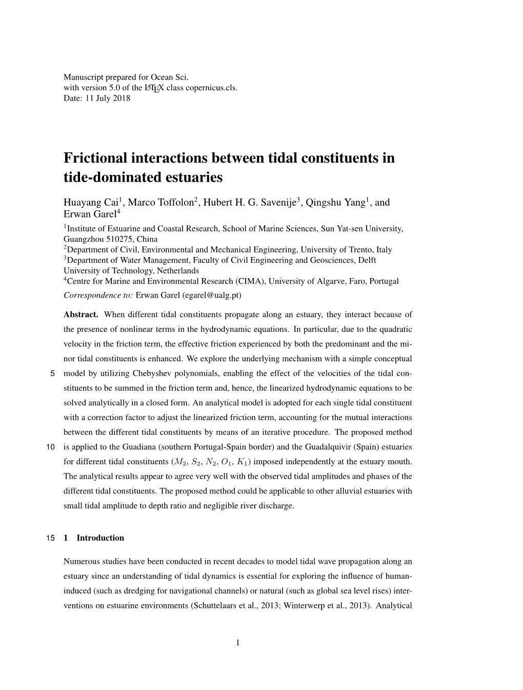 Frictional Interactions Between Tidal Constituents in Tide-Dominated Estuaries