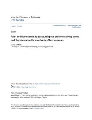 Grace, Religious Problem-Solving Styles and the Internalized Homophobia of Homosexuals