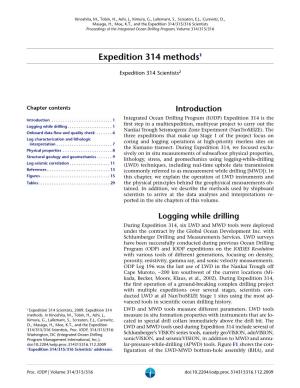 Expedition 314 Methods1