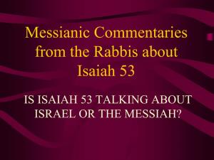 Messianic Commentaries from the Rabbis About Isaiah 53