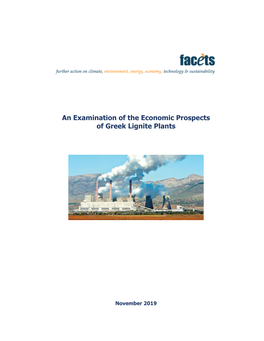 An Examination of the Economic Prospects of Greek Lignite Plants