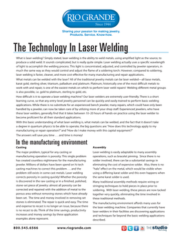 The Technology in Laser Welding