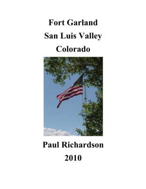 Fort Garland San Luis Valley Colorado Paul Richardson 2010