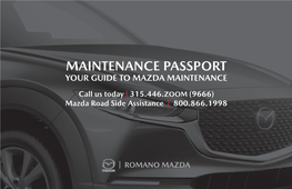 Mazda Maintenance Passport