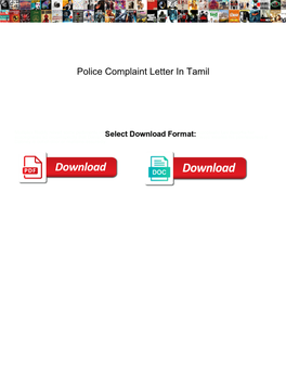 Police Complaint Letter in Tamil