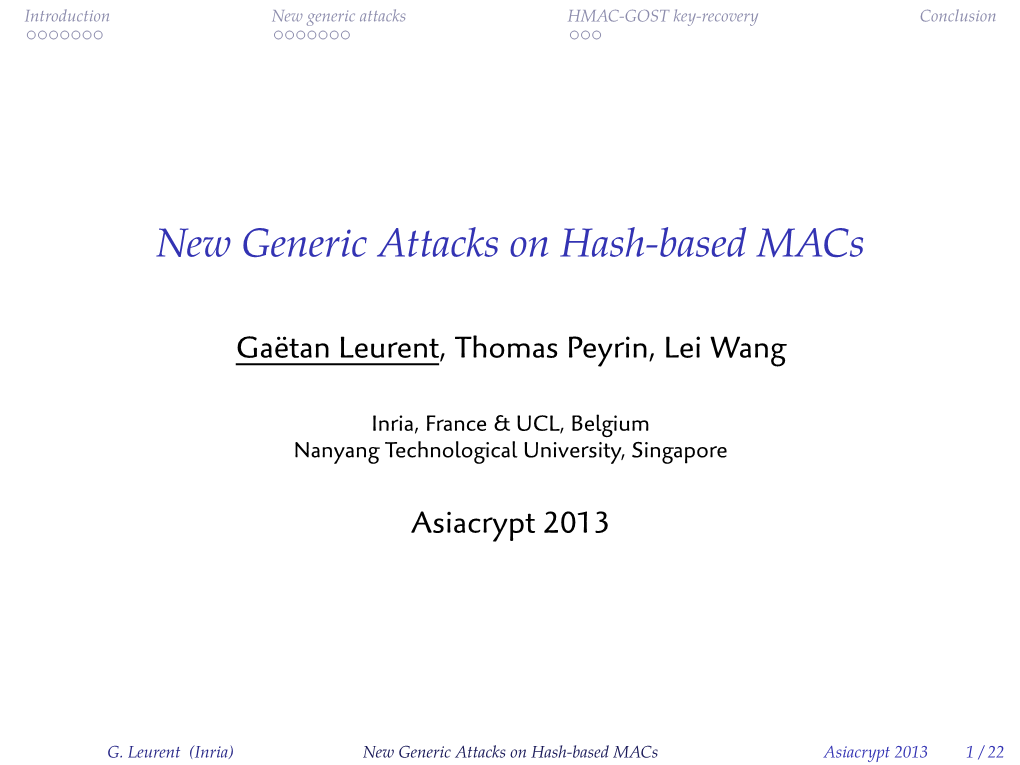 New Generic Attacks on Hash-Based Macs