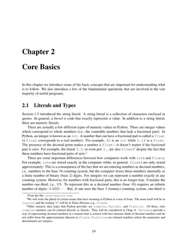 Chapter 2 Core Basics