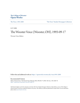 (Wooster, OH), 1993-09-17 Wooster Voice Editors