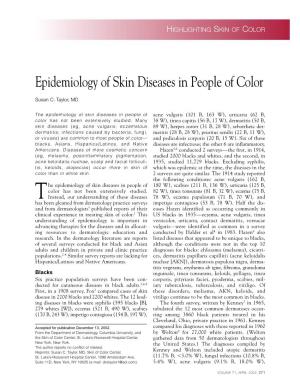 Epidemiology of Skin Diseases in People of Color