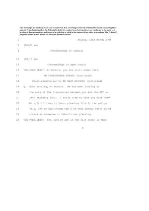 Transcript of Hearing Relating to the Issue of Liability in Cases 1021/1