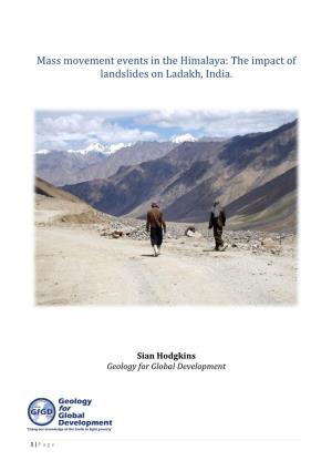 Mass Movement Events in the Himalaya: the Impact of Landslides on Ladakh, India
