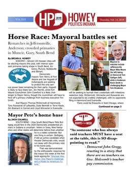 Horse Race: Mayoral Battles Set Rematches in Jeffersonville, Anderson; Crowded Primaries in Muncie, Gary, South Bend by BRIAN A
