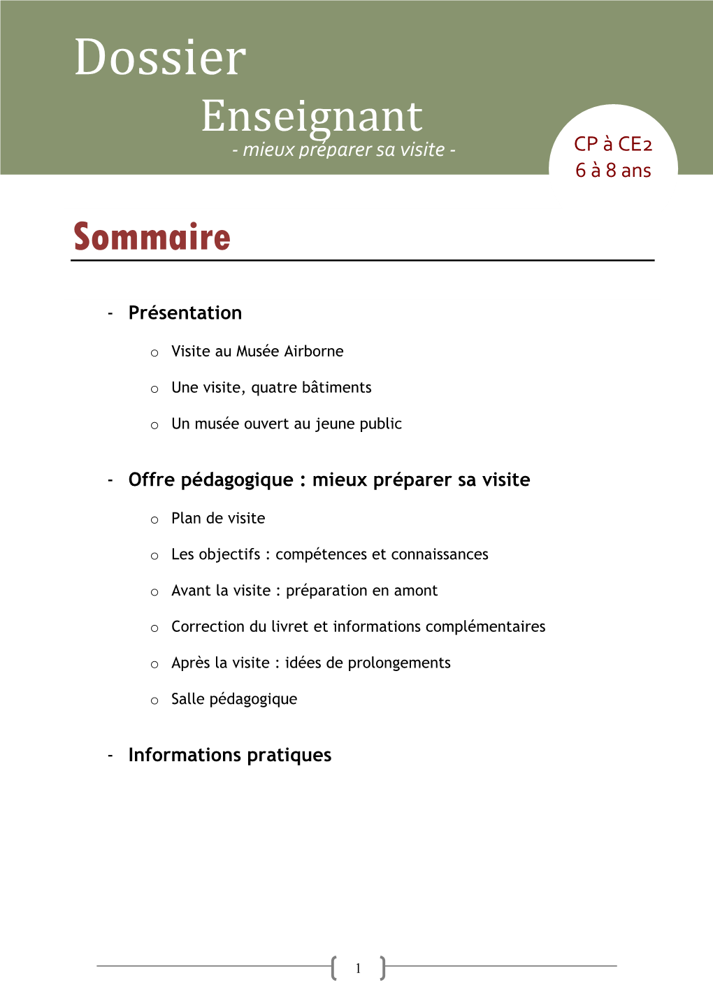 CP À CE2 - Mieux Préparer Sa Visite - 6 À 8 Ans