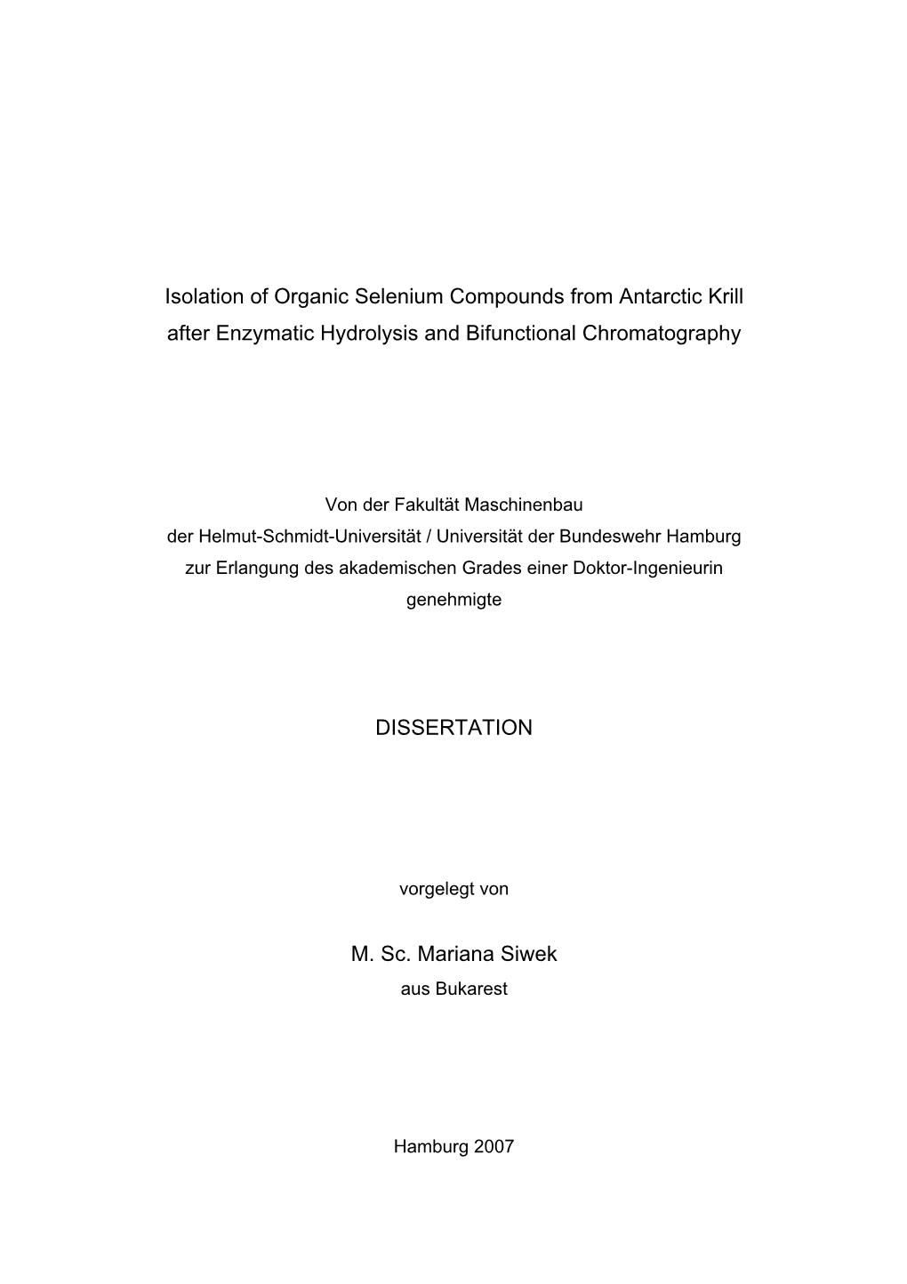 Isolation of Organic Selenium Compounds from Antarctic Krill After Enzymatic Hydrolysis and Bifunctional Chromatography