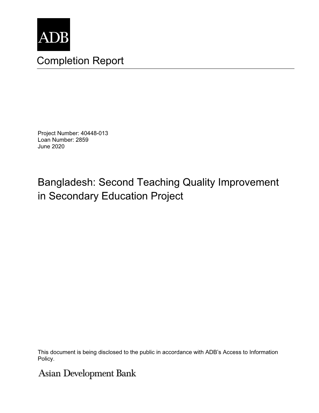 40448-013: Second Teaching Quality Improvement in Secondary