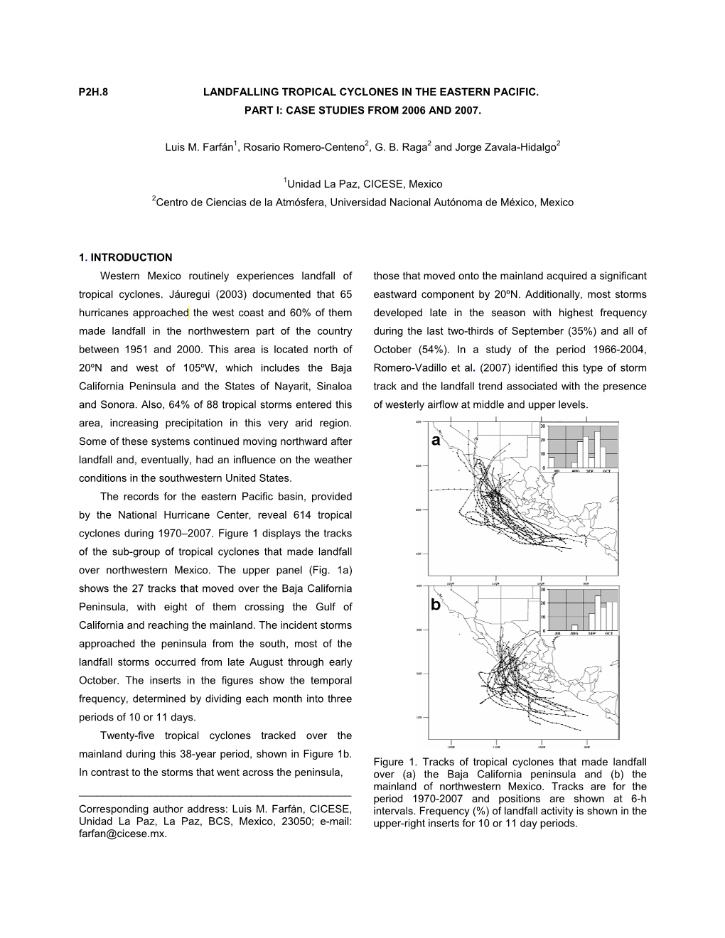 P2h.8 Landfalling Tropical Cyclones in the Eastern Pacific