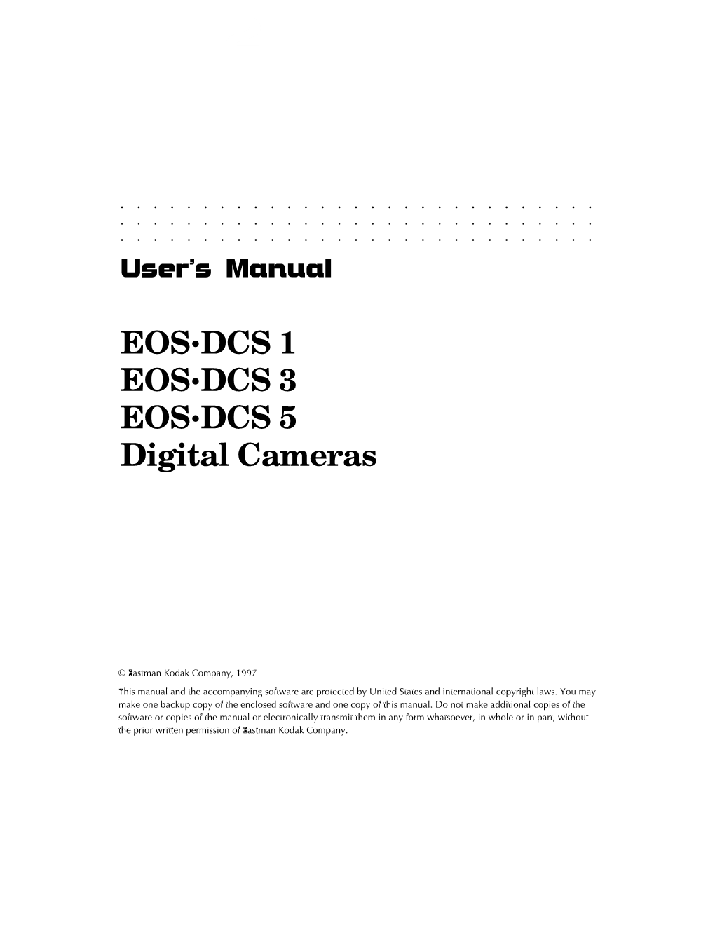 Readying the EOS•DCS Camera 5-2 Accommodate for the Absent Quick Control Dial 5-5