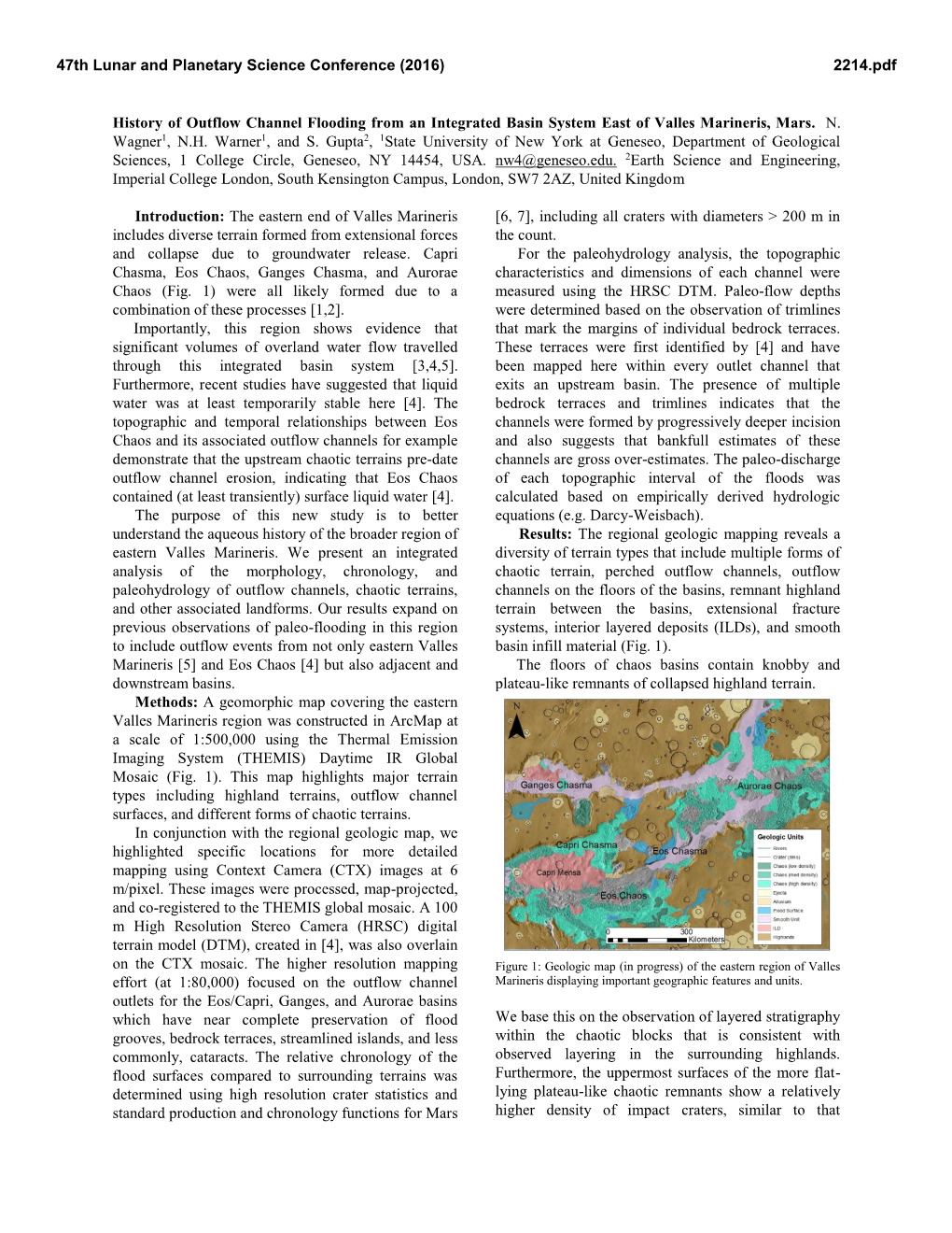 History of Outflow Channel Flooding from an Integrated Basin System East of Valles Marineris, Mars