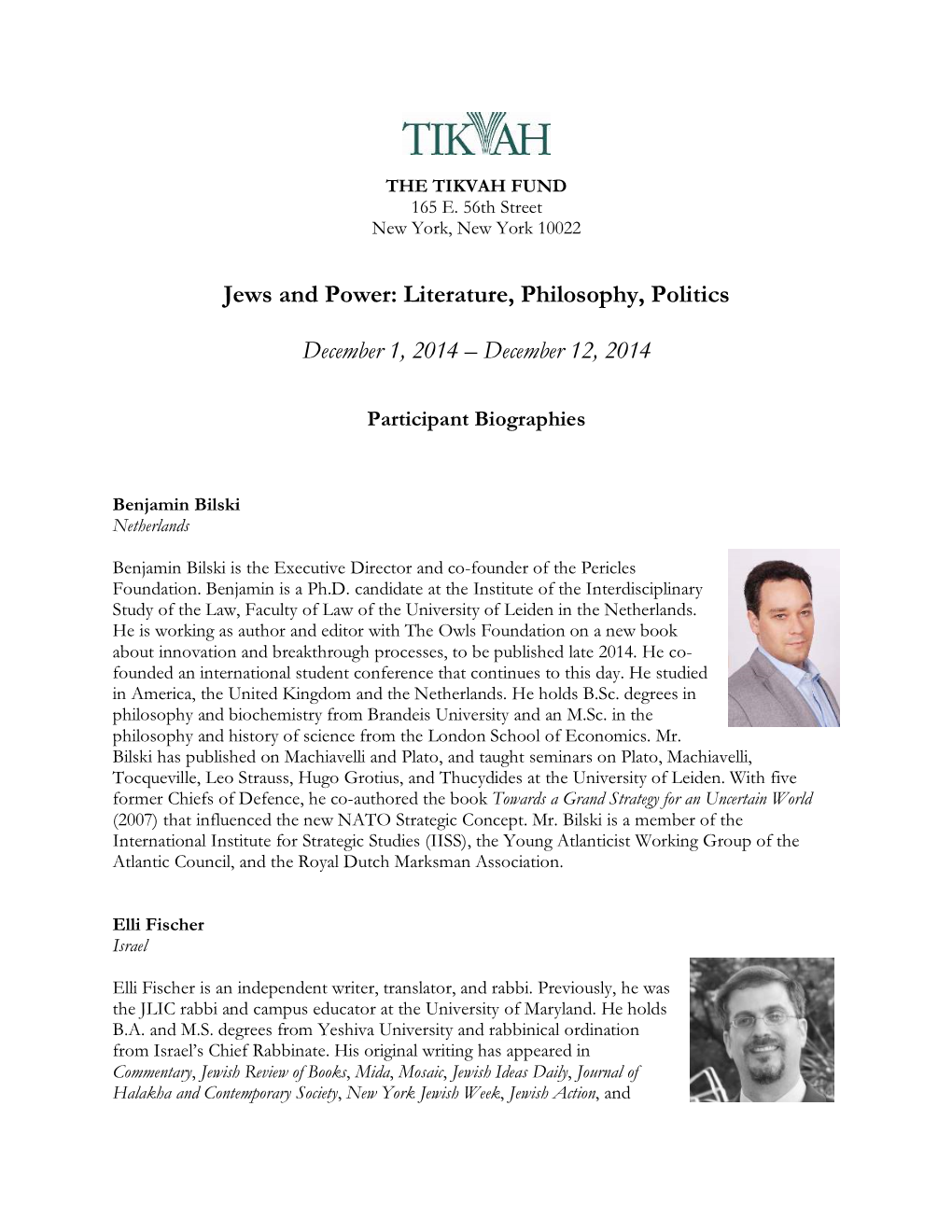 Jews and Power: Literature, Philosophy, Politics December 1, 2014