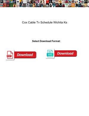 Cox Cable Tv Schedule Wichita Ks