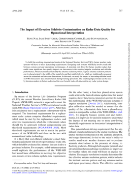 The Impact of Elevation Sidelobe Contamination on Radar Data Quality for Operational Interpretation