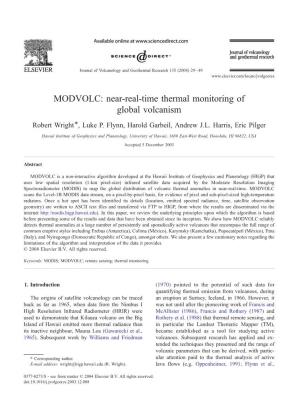 Near-Real-Time Thermal Monitoring of Global Volcanism