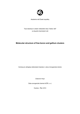 Molecular Structure of Free Boron and Gallium Clusters