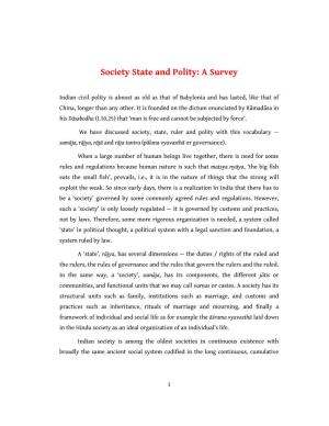 Society State and Polity: a Survey